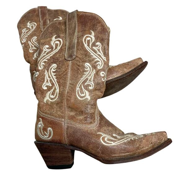Corral Honey Cortez Boots Embroidered Snip Toe Cowboy Boots Womens SZ 7.5 EUC - Picture 2 of 11